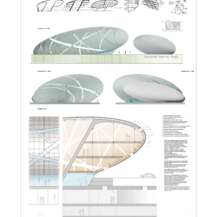 Concorso di idee per la REALIZZAZIONE DELLA NUOVA SEDE DELL’ASSOCIAZIONE DEGLI INDUSTRIALI DELLA PROVINCIA DI PERUGIA, NEL COMUNE DI PERUGIA, LOCALITÀ PISCILLE E SISTEMAZIONE DEGLI SPAZI ESTERNI, bandito da Confindustria Perugia - Associazione degli Industriali della Provincia di Perugia, 2007. (progetto menzionato) Gruppo di partecipazione: dott. ing. arch. Massimo Mariani Studio Bargone Architetti Associati prof. arch. Fabrizio Rossi Prodi Maragna Inc. Hariri – Pontarini Architects
