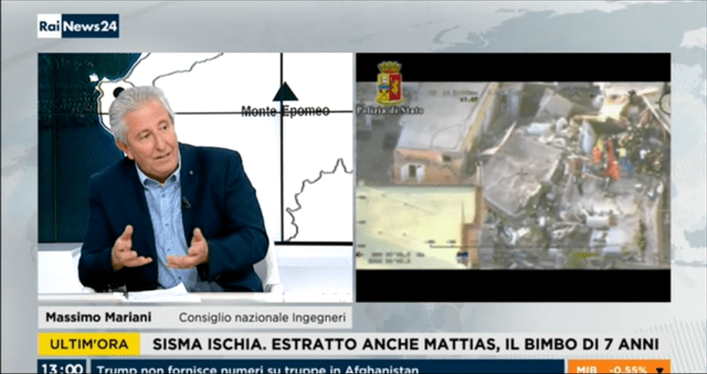 RAINEWS 24 22/08/2017 - Terremoto Ischia - Massimo Mariani (1 di 2)